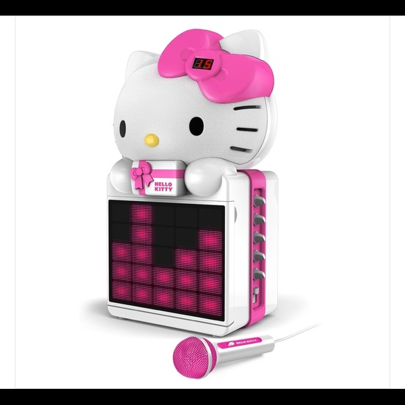 HELLO KITTY CD+G KARAOKE SYSTEM WITH LED LIGHT SHOW AND P3MP4+G PLAYBACK